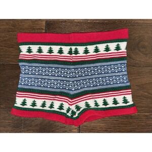 Knitty Kitty Shorts Small Snowman Knit Christmas Tree Booty